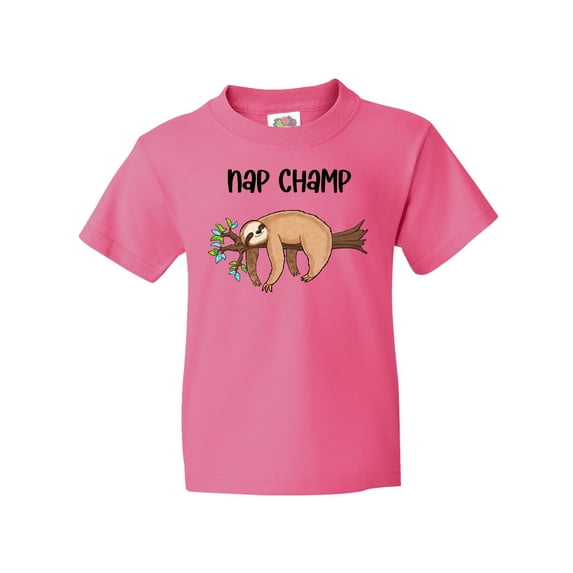 Inktastic Nap Champ Cute Sleeping Sloth Youth T-Shirt