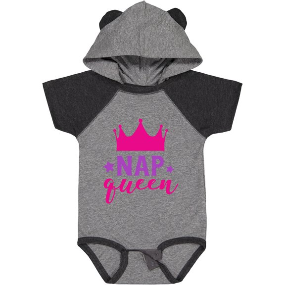 Inktastic Nap Queen, Crown, Stars - Pink Purple Girls Baby Bodysuit