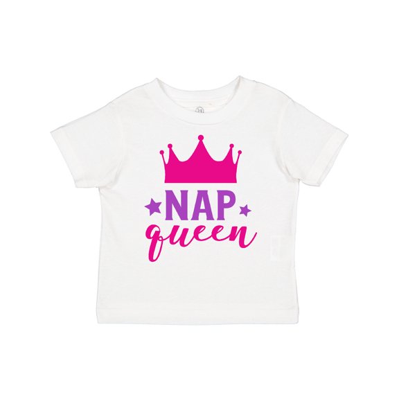 Inktastic Nap Queen, Crown, Stars - Pink Purple Girls Toddler T-Shirt