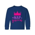 thumbnail image 1 of Inktastic Nap Queen, Crown, Stars - Pink Purple Long Sleeve Youth T-Shirt, 1 of 5