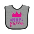 thumbnail image 1 of Inktastic Nap Queen, Princess, Crown, Stars, Sleep, Sleeping Girls Baby Bib, 1 of 4