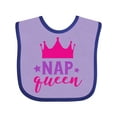thumbnail image 1 of Inktastic Nap Queen, Princess, Crown, Stars, Sleep, Sleeping Girls Baby Bib, 1 of 4