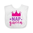 thumbnail image 1 of Inktastic Nap Queen, Princess, Crown, Stars, Sleep, Sleeping Girls Baby Bib, 1 of 4