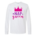 thumbnail image 1 of Inktastic Nap Queen, Princess, Crown, Stars, Sleep, Sleeping Long Sleeve T-Shirt, 1 of 5