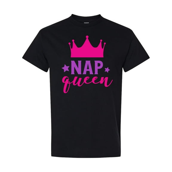 Inktastic Nap Queen, Princess, Crown, Stars, Sleep, Sleeping T-Shirt