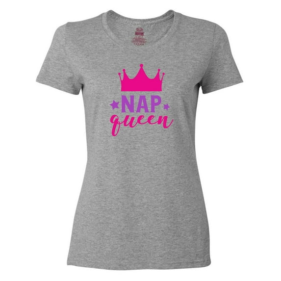 Inktastic Nap Queen, Princess, Crown, Stars, Sleep, Sleeping Women's T-Shirt