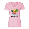 thumbnail image 1 of Inktastic Naples Florida Beach Vacation Women's V-Neck T-Shirt, 1 of 5