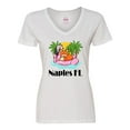 thumbnail image 1 of Inktastic Naples Florida Beach Vacation Women's V-Neck T-Shirt, 1 of 5