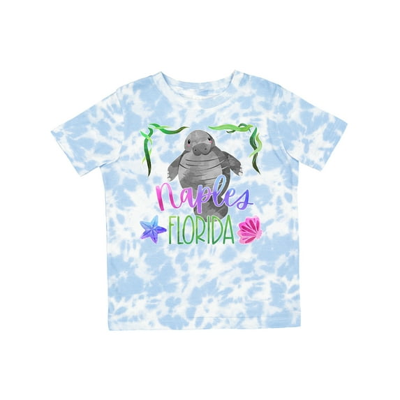 Inktastic Naples Florida Cute Swimming Manatee Boys or Girls Toddler T-Shirt