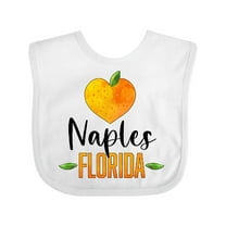 Inktastic Naples Florida Orange in Heart Boys or Girls Baby Bib