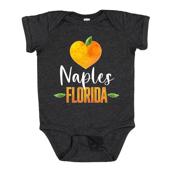 Inktastic Naples Florida Orange in Heart Boys or Girls Baby Bodysuit