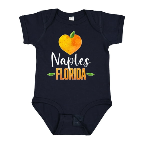 Inktastic Naples Florida Orange in Heart Boys or Girls Baby Bodysuit