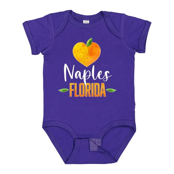Inktastic Naples Florida Orange in Heart Boys or Girls Baby Bodysuit
