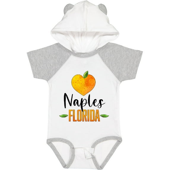 Inktastic Naples Florida Orange in Heart Boys or Girls Baby Bodysuit