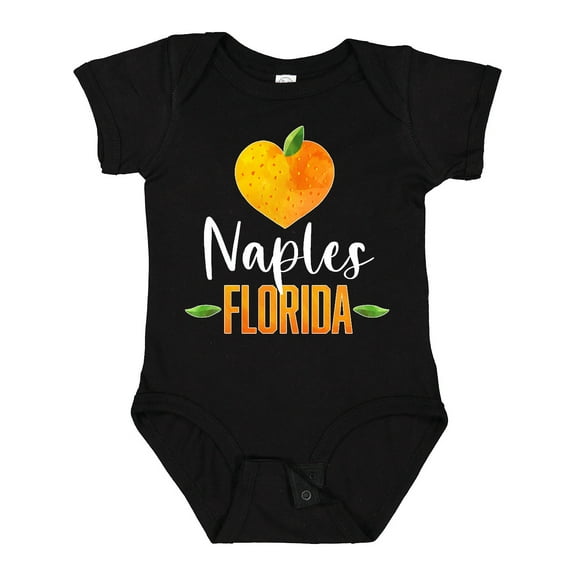 Inktastic Naples Florida Orange in Heart Boys or Girls Baby Bodysuit
