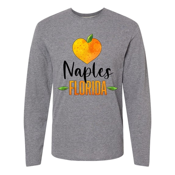 Inktastic Naples Florida Orange in Heart Long Sleeve T-Shirt