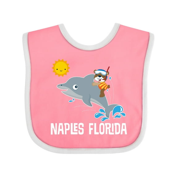 Inktastic Naples Florida Vacation Boys or Girls Baby Bib