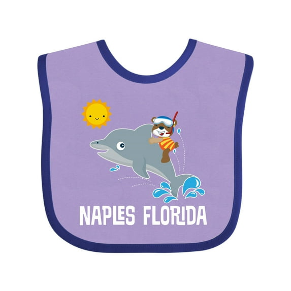 Inktastic Naples Florida Vacation Boys or Girls Baby Bib