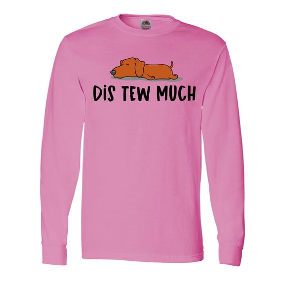 Inktastic Napping Dis Tew Much Daschund Weiner Dog Brown Long Sleeve T-Shirt