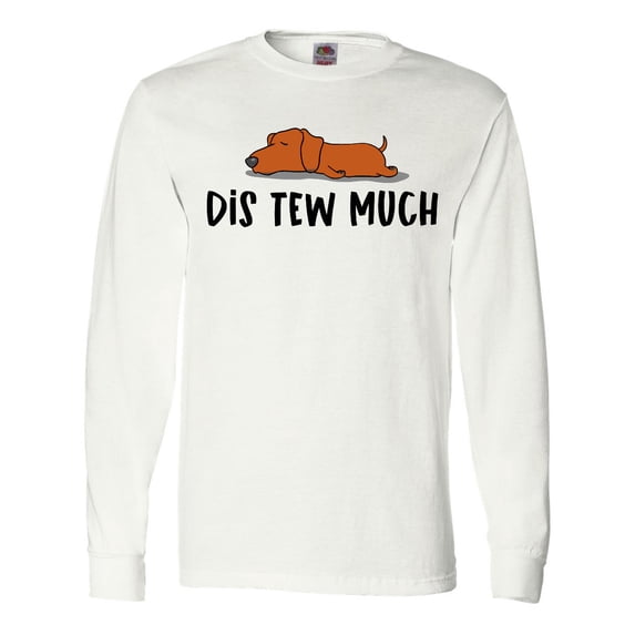Inktastic Napping Dis Tew Much Daschund Weiner Dog Brown Long Sleeve T-Shirt