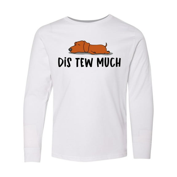 Inktastic Napping Dis Tew Much Daschund Weiner Dog Brown Long Sleeve Youth T-Shirt