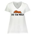 thumbnail image 1 of Inktastic Napping Dis Tew Much Daschund Weiner Dog Brown Women's Plus Size V-Neck T-Shirt, 1 of 5