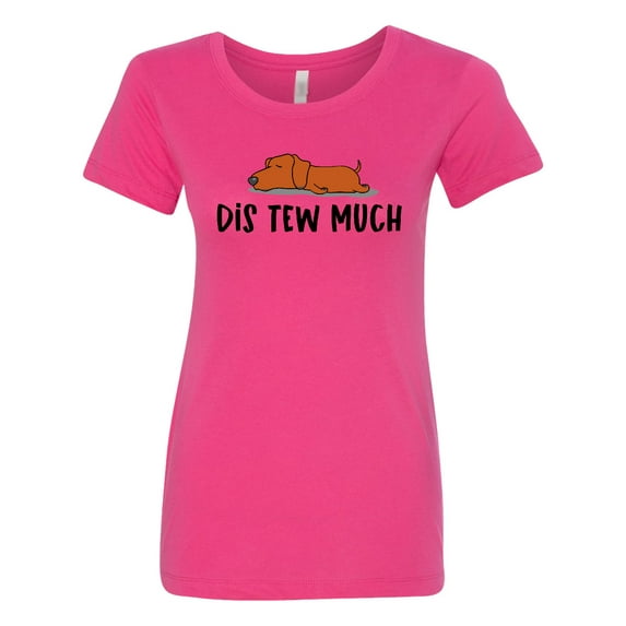 Inktastic Napping Dis Tew Much Daschund Weiner Dog Brown Women's T-Shirt