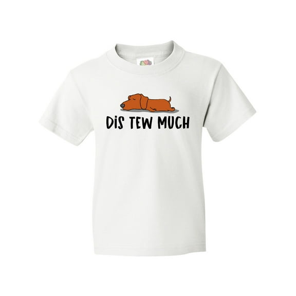 Inktastic Napping Dis Tew Much Daschund Weiner Dog Brown Youth T-Shirt