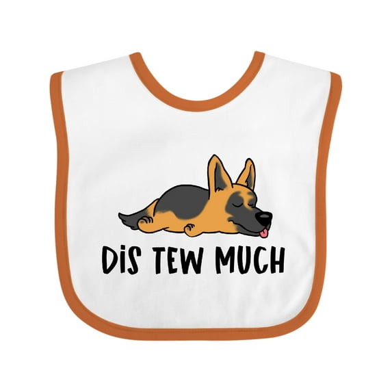 Inktastic Napping Dis Tew Much German Shepherd Boys or Girls Baby Bib