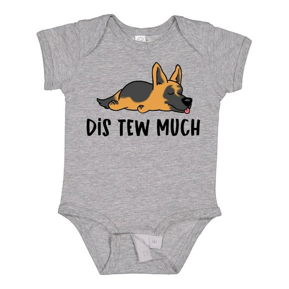 Inktastic Napping Dis Tew Much German Shepherd Boys or Girls Baby Bodysuit