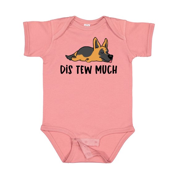 Inktastic Napping Dis Tew Much German Shepherd Boys or Girls Baby Bodysuit