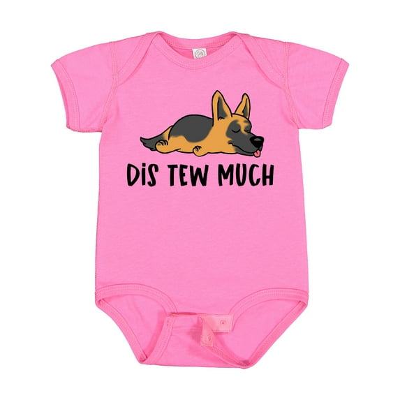 Inktastic Napping Dis Tew Much German Shepherd Boys or Girls Baby Bodysuit