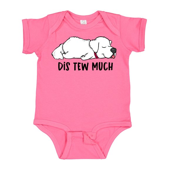 Inktastic Napping Dis Tew Much Great Pyrenees Boys or Girls Baby Bodysuit