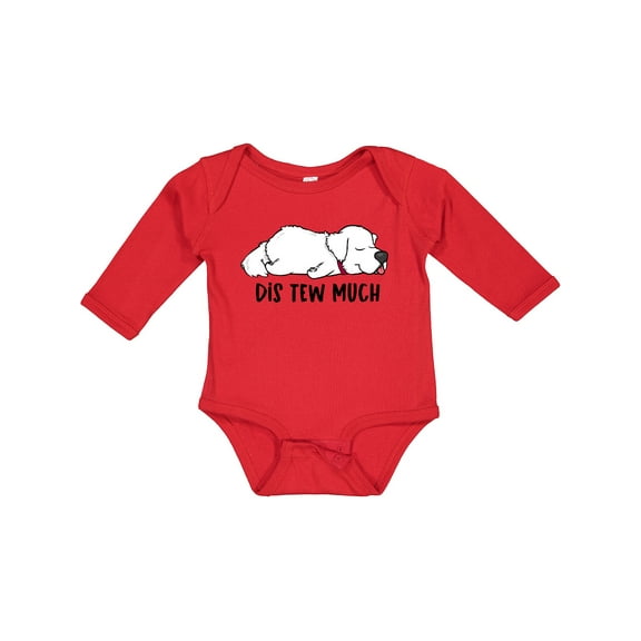 Inktastic Napping Dis Tew Much Great Pyrenees Boys or Girls Long Sleeve Baby Bodysuit