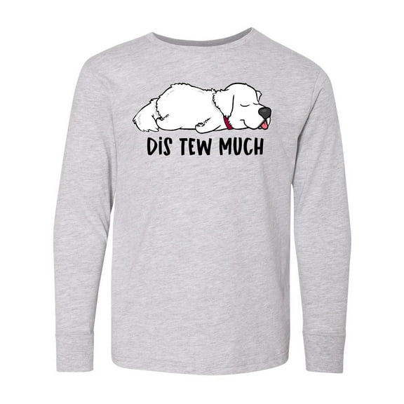 Inktastic Napping Dis Tew Much Great Pyrenees Long Sleeve Youth T-Shirt