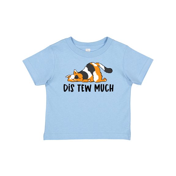 Inktastic Napping Dis Tew Much Longhair Calico Cat Boys or Girls Baby T-Shirt