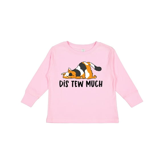 Inktastic Napping Dis Tew Much Longhair Calico Cat Boys or Girls Long Sleeve Toddler T-Shirt