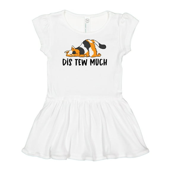 Inktastic Napping Dis Tew Much Longhair Calico Cat Girls Baby Dress