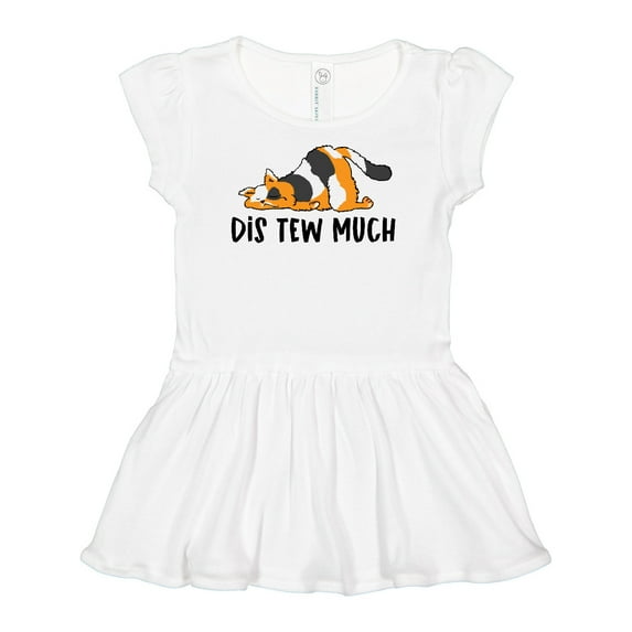 Inktastic Napping Dis Tew Much Longhair Calico Cat Girls Baby Dress
