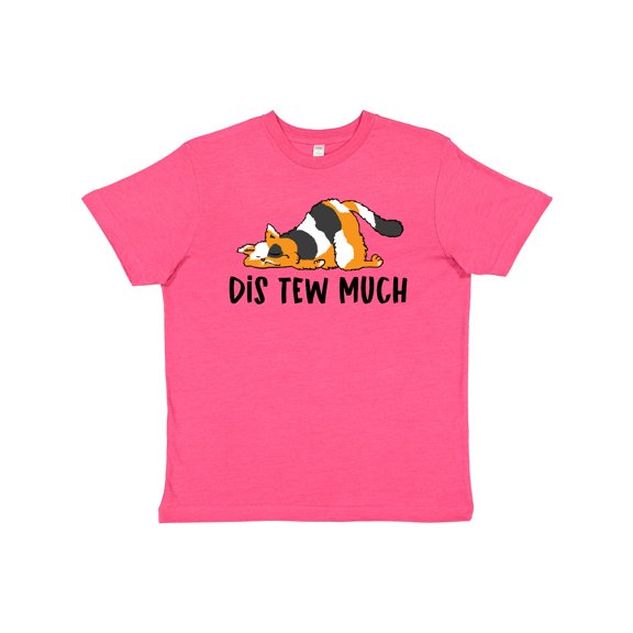 Inktastic Napping Dis Tew Much Longhair Calico Cat Youth T-Shirt