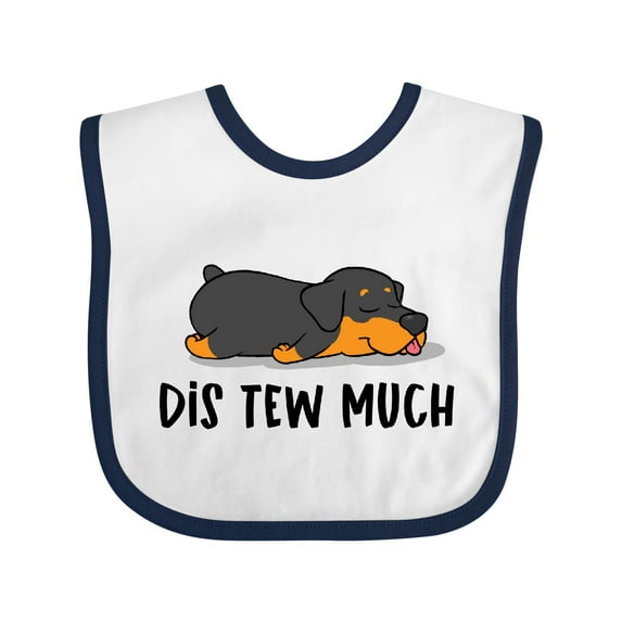Inktastic Napping Dis Tew Much Rottweiler Boys or Girls Baby Bib