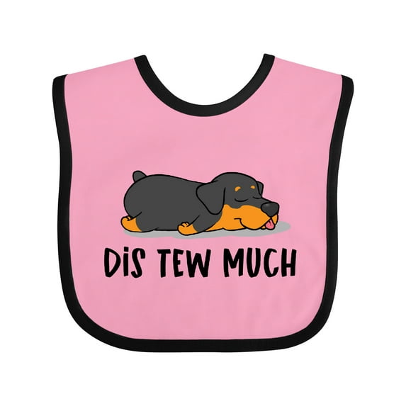 Inktastic Napping Dis Tew Much Rottweiler Boys or Girls Baby Bib