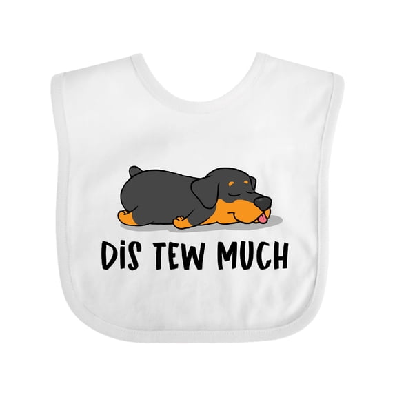 Inktastic Napping Dis Tew Much Rottweiler Boys or Girls Baby Bib