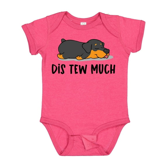 Inktastic Napping Dis Tew Much Rottweiler Boys or Girls Baby Bodysuit