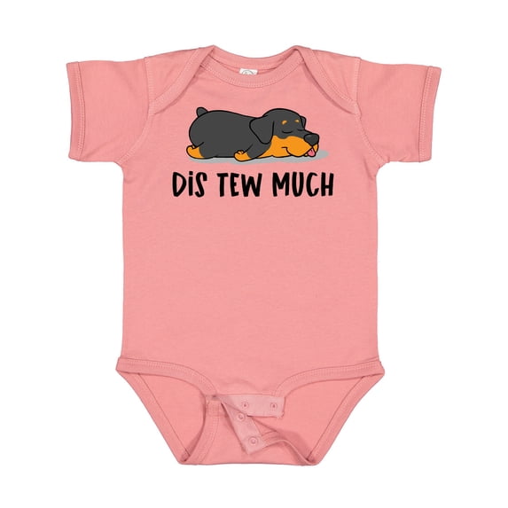 Inktastic Napping Dis Tew Much Rottweiler Boys or Girls Baby Bodysuit