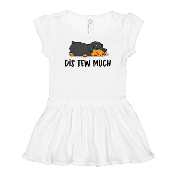 Inktastic Napping Dis Tew Much Rottweiler Girls Baby Dress