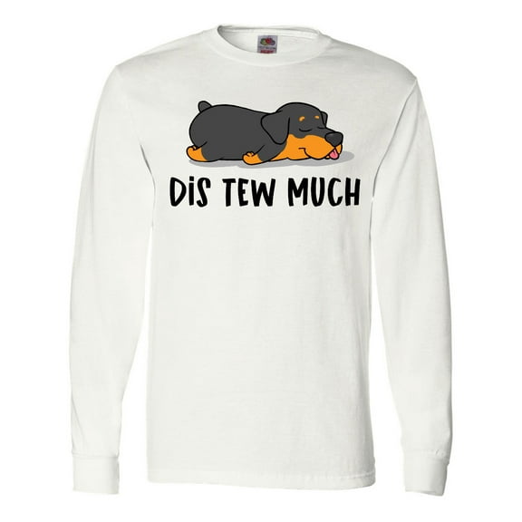 Inktastic Napping Dis Tew Much Rottweiler Long Sleeve T-Shirt