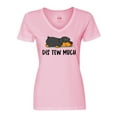 thumbnail image 1 of Inktastic Napping Dis Tew Much Rottweiler Women's V-Neck T-Shirt, 1 of 5