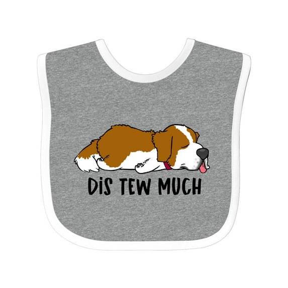 Inktastic Napping Dis Tew Much St. Bernard Boys or Girls Baby Bib
