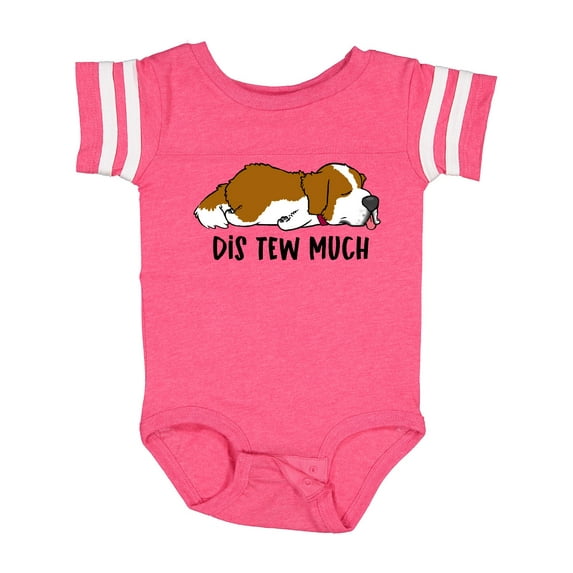 Inktastic Napping Dis Tew Much St. Bernard Boys or Girls Baby Bodysuit